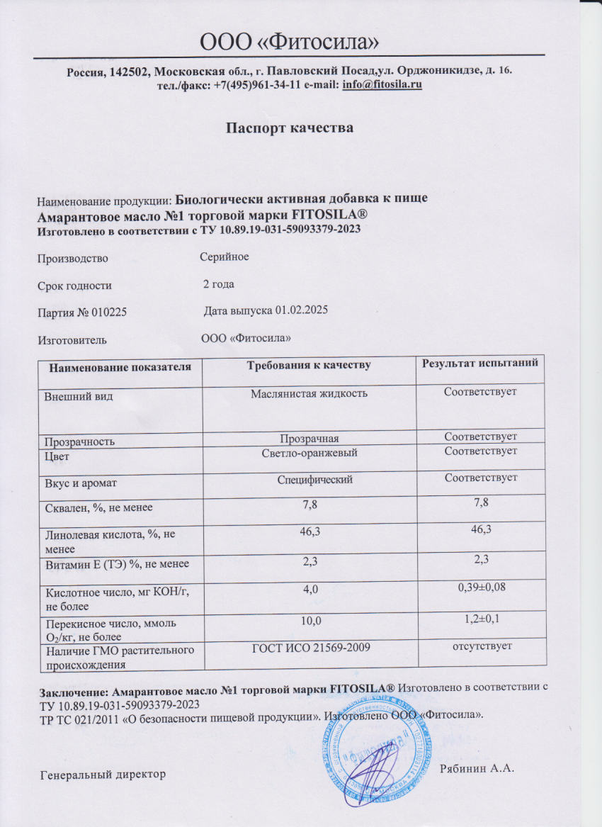 Паспорт №010225